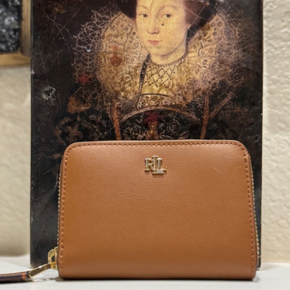 Ralph Lauren Handbags - Lauren by Ralph Lauren Women's Lauren Tan Leather Small Zip Wallet NWOT